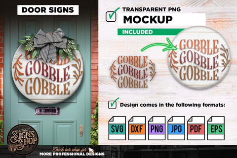 Gobble, gobble | FALL SVG Sign SVG The Vintage Signs Shop 