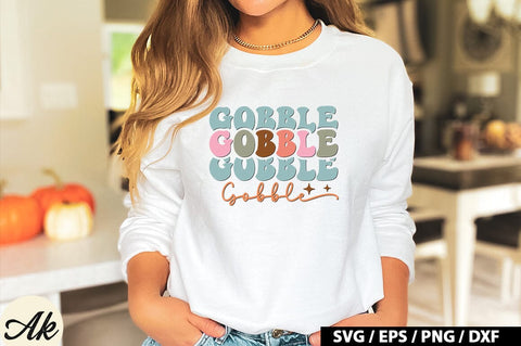 Gobble gobble gobble Retro SVG SVG akazaddesign 