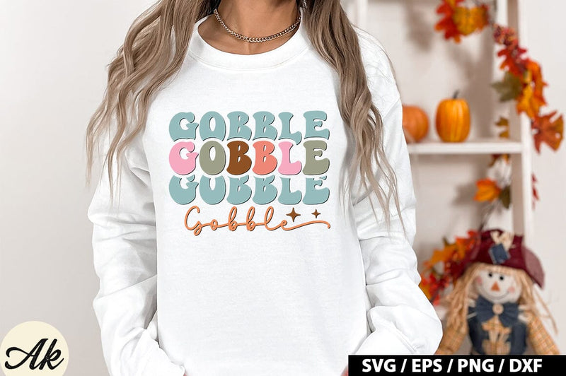 Gobble gobble gobble Retro SVG SVG akazaddesign 