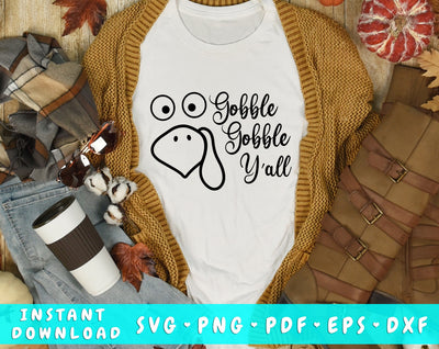 Gobble Gobble Y'all SVG SVG HappyDesignStudio 