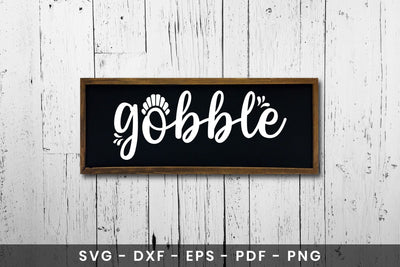Gobble SVG - Thanksgiving Sign SVG SVG CraftLabSVG 