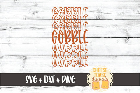 Gobble - Thanksgiving Mirror Word SVG PNG DXF Cut Files SVG Cheese Toast Digitals 