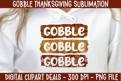Gobble Thanksgiving Sublimation Design - DIY Crafters - Fall PNG Download Sublimation Digital Clipart Deals 