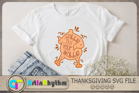 Gobble till you wobble Svg, Thanksgiving Svg, Fall Svg, Turkey Svg SVG Artinrhythm shop 