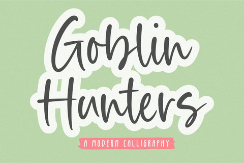 Goblin Hunters a Modern Calligraphy Font Font Balpirick 