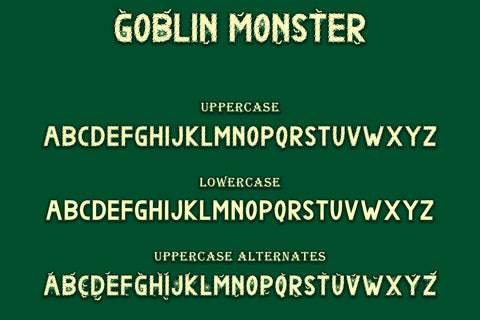 Goblin Monster Font Prasetya Letter 