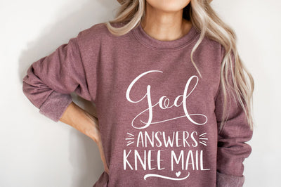 God Answers Knee Mail Svg, Png, Dxf SVG RedFoxDesignsUS 