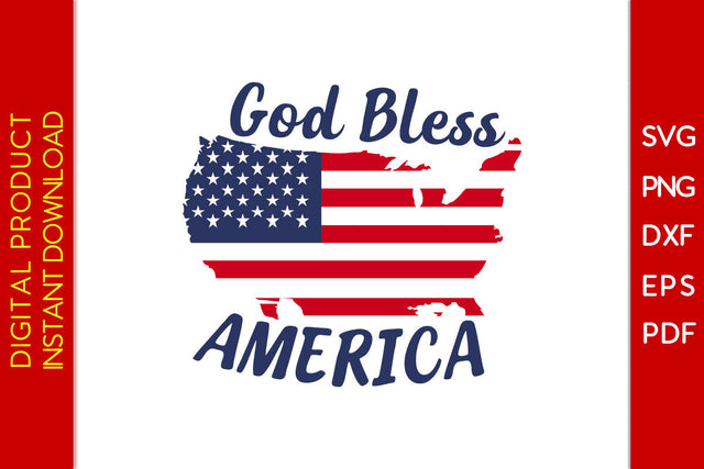 God Bless America 4th Of July SVG PNG PDF Cut File SVG Creativedesigntee 