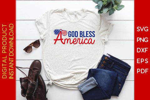 God Bless America 4th Of July SVG PNG PDF Cut File SVG Creativedesigntee 