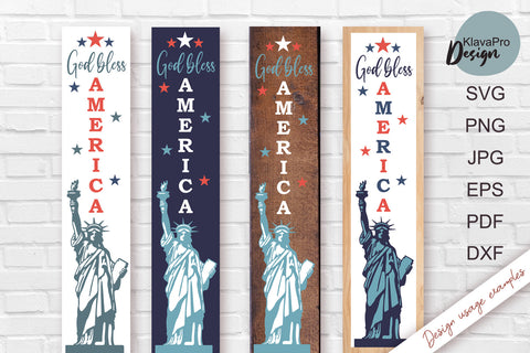 God bless America - Patriotic Porch sign SVG SVG Klava P 