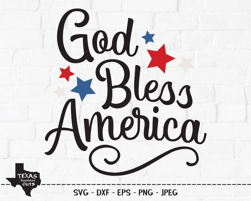 God Bless America | Patriotic SVG - So Fontsy