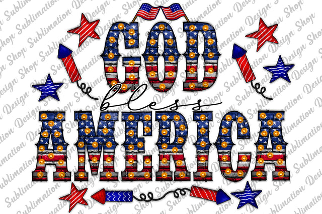 God Bless America Png, Fourth Of July Png, Patriotic Png, American Flag Png, Christian Png, Sublimation Designs Download, Digital Download Sublimation SublimationDesignShop 