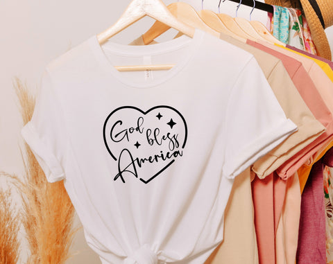 God Bless America SVG Bundle, 4 Designs, 4th of July SVG, Independence Day SVG, Patriotic SVG, God Bless America PNG SVG HappyDesignStudio 