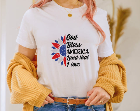 God Bless America SVG Bundle, 4 Designs, 4th of July SVG, Independence Day SVG, Patriotic SVG, God Bless America PNG SVG HappyDesignStudio 