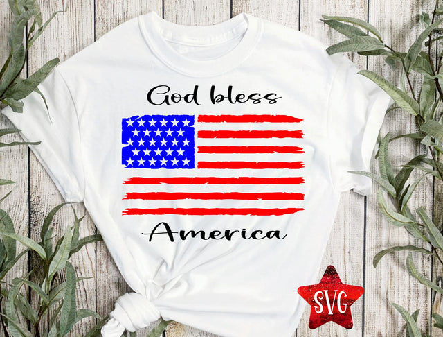 God bless America SVG Calico Creations Svg 