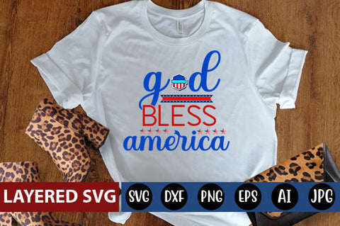 god bless america SVG cut file SVG Blessedprint 