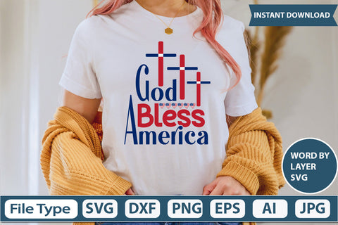 God Bless America Svg cut file SVG DesignPlante 503 