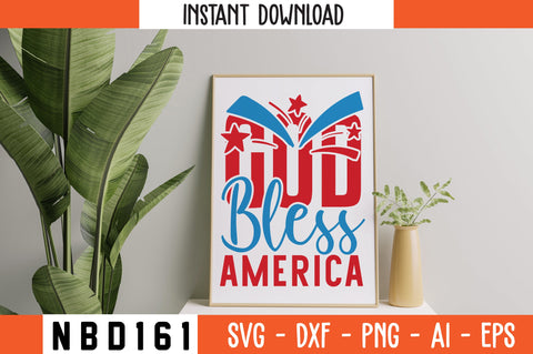 God Bless America Svg Design SVG Nbd161 