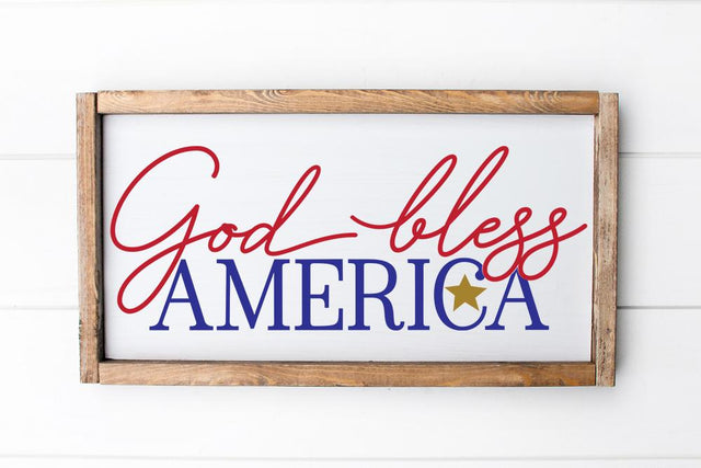 God Bless America SVG | Farmhouse Sign SVG | DXF PNG JPG SVG SVG So Fontsy Design Shop 