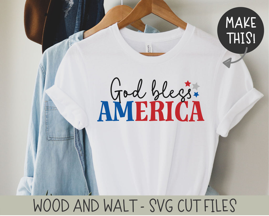 God Bless America SVG | July 4th Cut File - So Fontsy