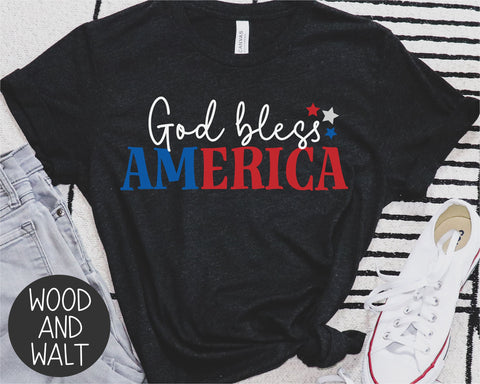 God Bless America SVG | July 4th Cut File SVG Wood And Walt 