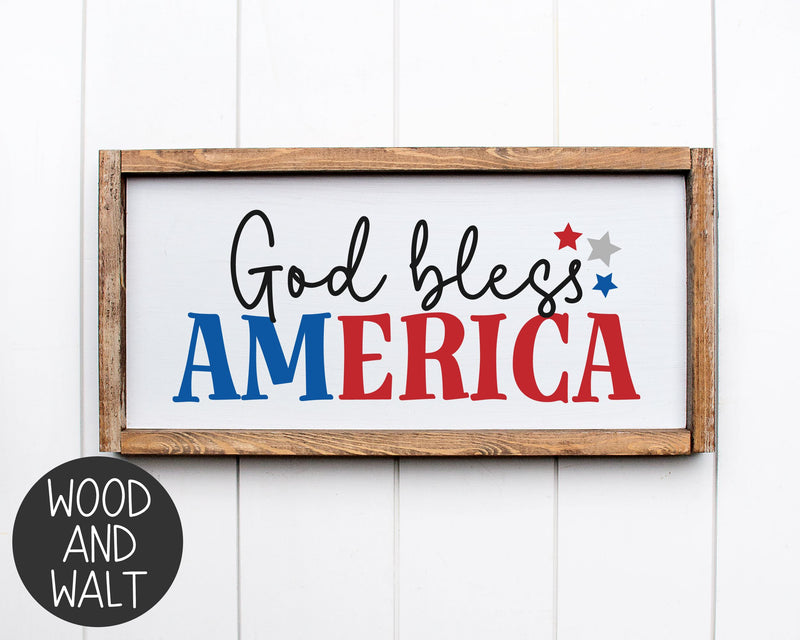 God Bless America SVG | July 4th Cut File - So Fontsy