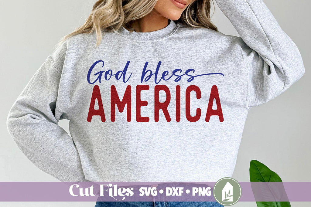 God Bless America SVG, Patriotic Shirt Design - So Fontsy