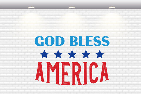 God Bless America - SVG, PNG, DXF, EPS SVG Elsie Loves Design 