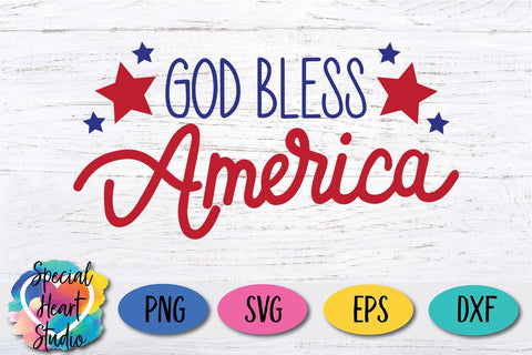 God Bless America SVG Special Heart Studio 