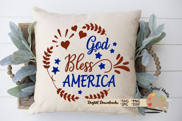 God Bless America svg - USA SVG - American july 4th svg - Patriotic svg - Memorial Day Veteran's Day SVG The Artsy Spot 