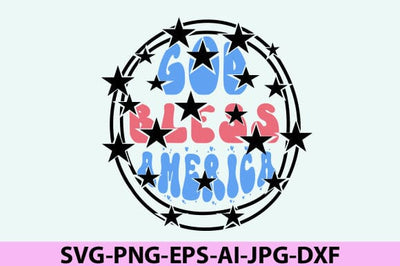 god bless america,4th of july svg,png, SVG BB Type Studios 