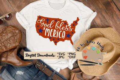 God Bless 'Merica svg - America- USA - American - july 4th - Patriotic - Memorial Day - Veteran's Day svg dxf SVG The Artsy Spot 