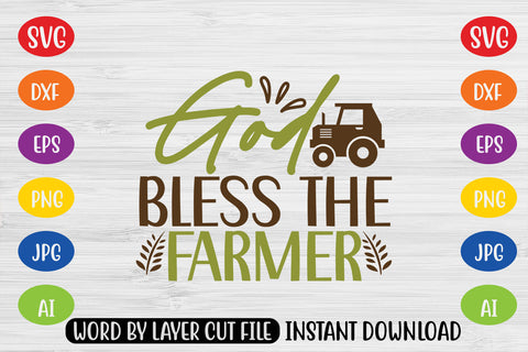 God Bless The Farmer SVG CUT FILE SVG MStudio 