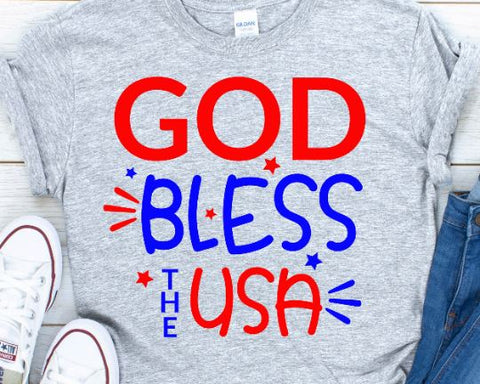 God Bless The USA 4th of July SVG - Memorial Day SVG SVG She Shed Craft Store 