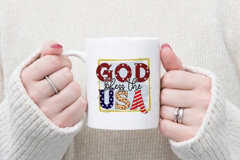 God Bless the USA, Patriotic Sublimation Design Sublimation CraftLabSVG 