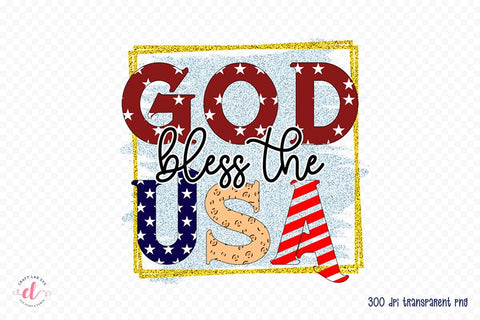 God Bless the USA, Patriotic Sublimation Design Sublimation CraftLabSVG 