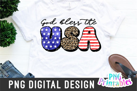 God Bless The USA png - Fourth of July png - Print File - July 4th Sublimation Design - Patriotic png - Digital Download Sublimation Svg Cuttables 