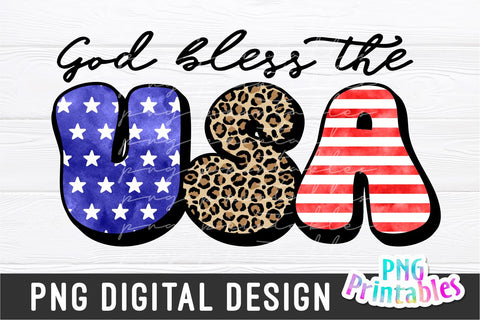 God Bless The USA png - Fourth of July png - Print File - July 4th Sublimation Design - Patriotic png - Digital Download Sublimation Svg Cuttables 