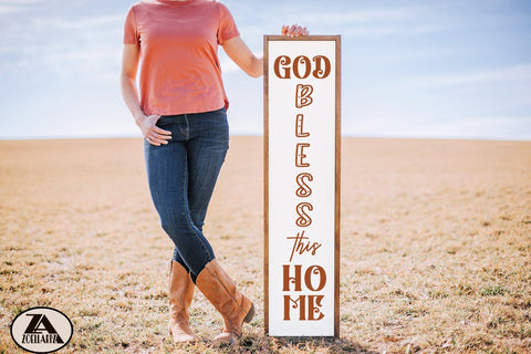God Bless This Home Sign SVG Farmhouse Vertical Sign SVG SVG zoellartz 