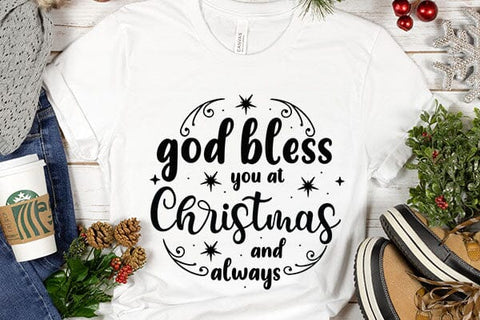God Bless You At Christmas And Always SVG Angelina750 