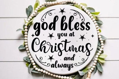 God Bless You At Christmas And Always SVG Angelina750 