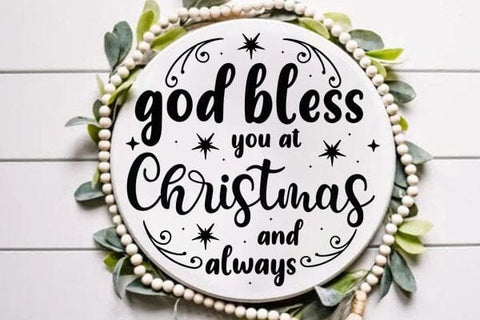 God Bless You At Christmas And Always SVG Angelina750 