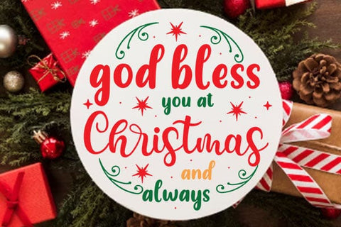 God Bless You At Christmas And Always SVG Angelina750 