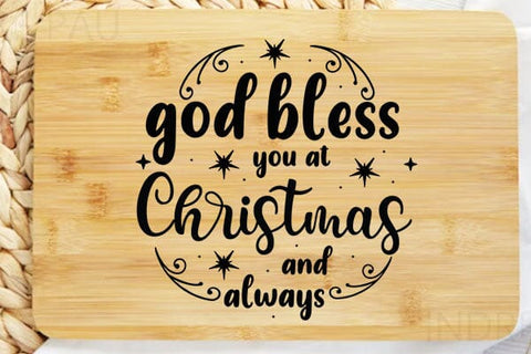 God Bless You At Christmas And Always SVG Angelina750 