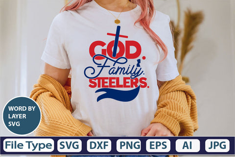 God. Family. Steelers. SVG Cut File SVG DesignPlante 503 