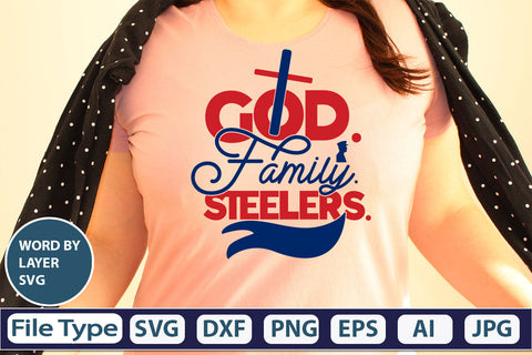 God. Family. Steelers. SVG Cut File SVG DesignPlante 503 