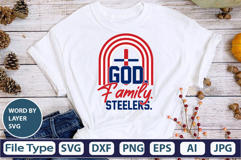 God. Family. Steelers. SVG Cut File SVG DesignPlante 503 