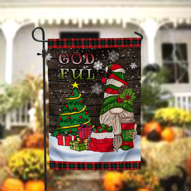 God Ful Christmas Garden Flag - 12x18 Garden Flag Sublimation Design Download PNG File Instant Download Sublimation CaldwellArt 