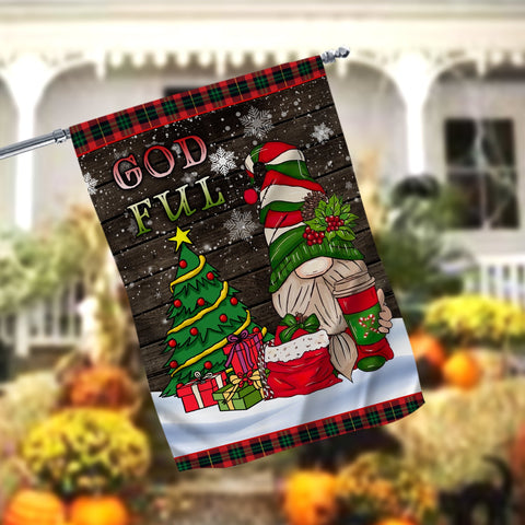 God Ful Christmas Garden Flag - 12x18 Garden Flag Sublimation Design Download PNG File Instant Download Sublimation CaldwellArt 
