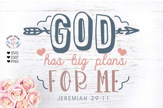 God Has Great Plans for Me - Nursery Decor Cut File SVG Graphic House Design 